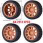 1/10 RC Wheels & Tires Set 12mm Hex On-Road Drift/Rally for Tamiya TT-02 Compatible Chassis