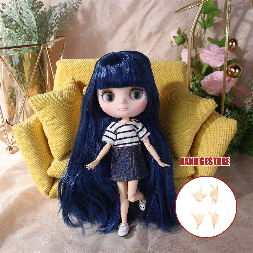 Icy Dbs Blyth Doll 20CM Joint Body Nude DIY Clothes Shoes for Girls