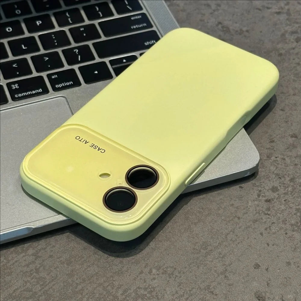Liquid Silicone MagSafe Case for iPhone 12-17 Air Pro Max Glass Window Cover