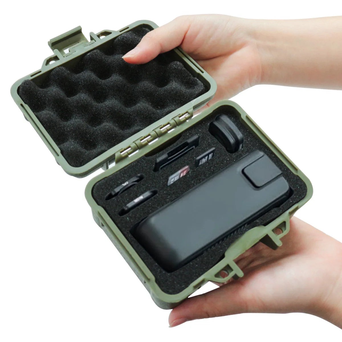Plastic Anti-Shock Foam Box for Outdoor Storage of Fragile Items & Small Electronics