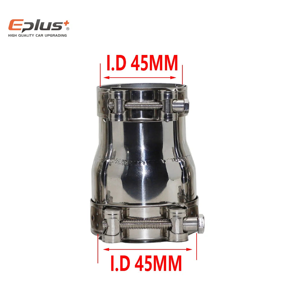 Stainless Steel Reducer Adapter | 39mm–54mm Exhaust Muffler for Car/Motorcycle