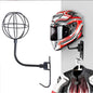 180° Rotating Wall Mounted Helmet Rack for Motorcycle Bicycle Gear Storage
