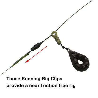 10 Sets Carp Fishing Rig Rings Clips Quick Change Swivel Links Tackle Kit