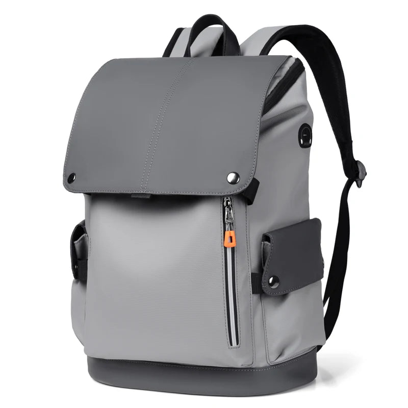 Waterproof PU Leather Laptop Backpack Business Large Capacity USB Charging - EXPROTAS