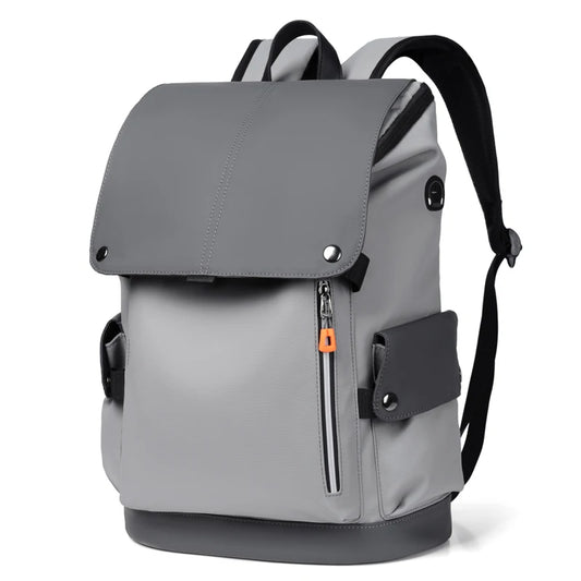 Waterproof PU Leather Laptop Backpack Business Large Capacity USB Charging - EXPROTAS