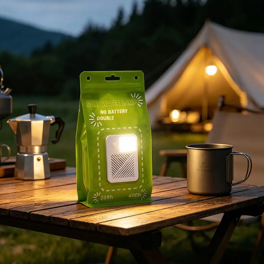 Portable Salt Water Emergency Lamp LED Light for Outdoor Camping Fishing