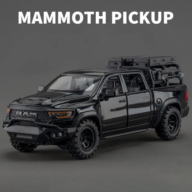 1:32 Dodge RAM 1000 TRX Mammoth Alloy Model Sound Light Toy Pickup