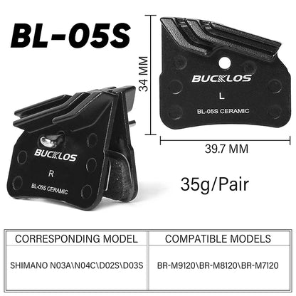 BL-05S Ceramic Disc Brake Pads for Shimano N03A N04C D02S D03S