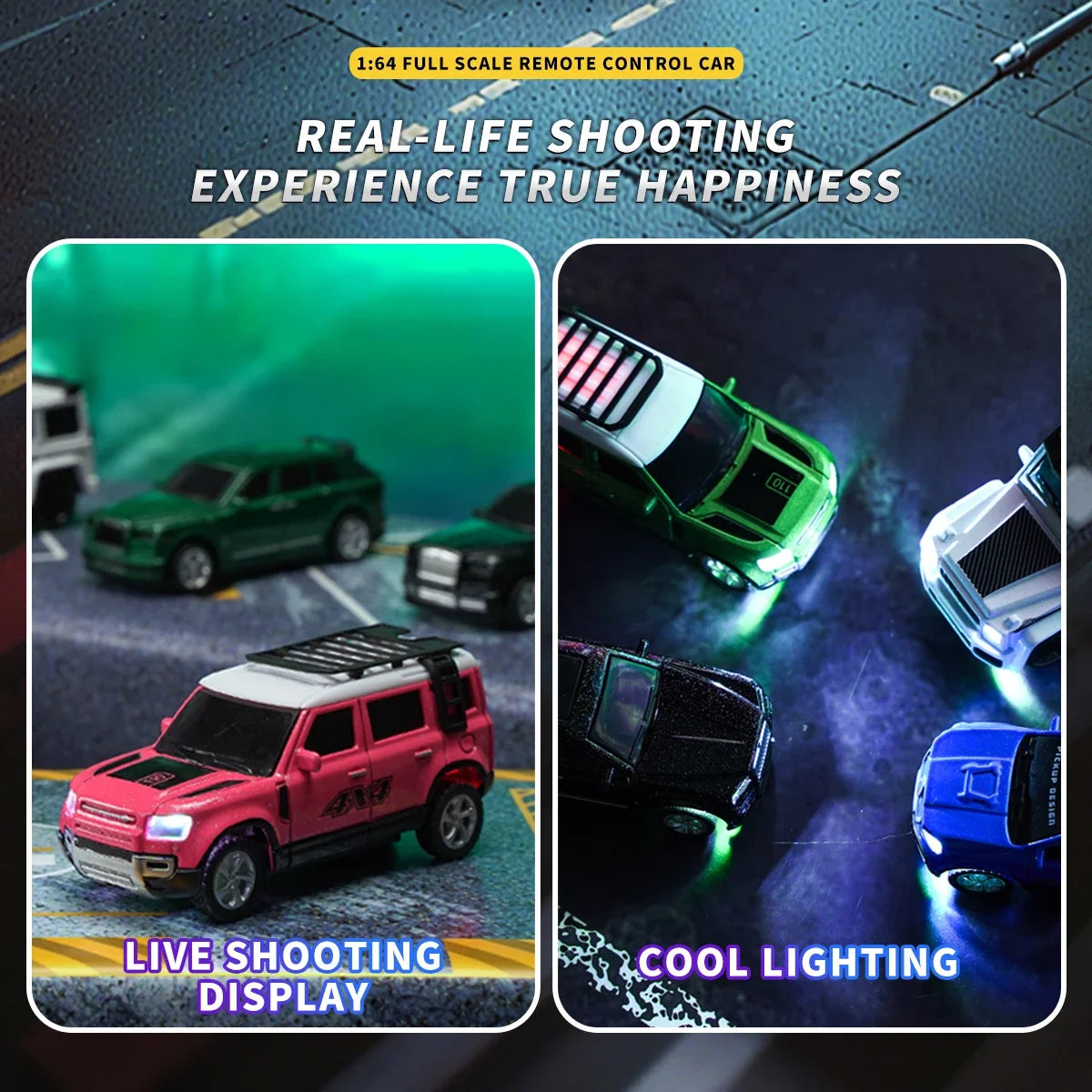 Mini Alloy 1/64 Remote Control Car 60 Minutes Kids Toy Convenient Carry