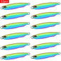 12Pcs Fishing Lure Metal Jigs Spoon Bait 40g 30g 20g 15g Mackerel Bass