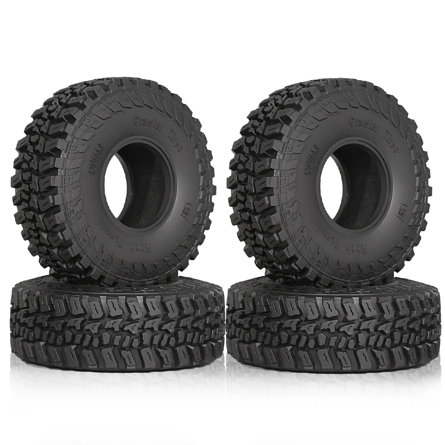 RED SPIDER 1.9 Rubber Tires for 1/10 RC Crawler TRX4 TRX6 Axial SCX10 II III Set