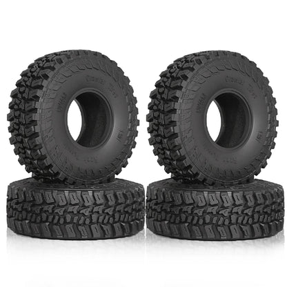 RED SPIDER 1.9 Rubber Tires for 1/10 RC Crawler TRX4 TRX6 Axial SCX10 II III Set