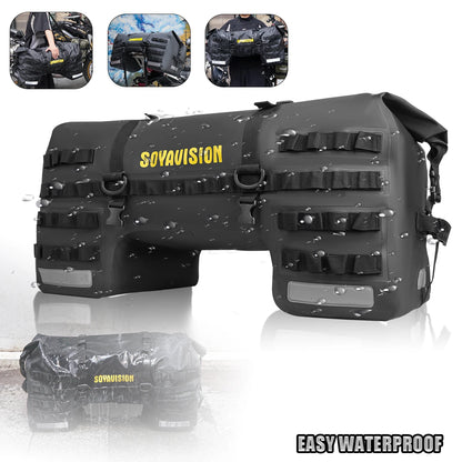 Waterproof Motorcycle Tail Bag Rear Seat Luggage 40-66L