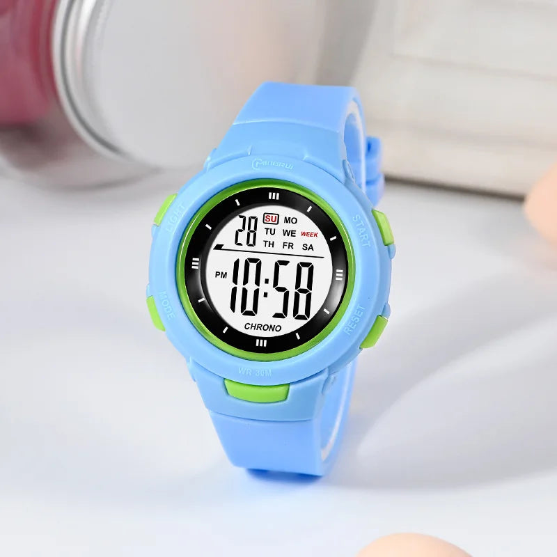UTHAI CE49 Kids Smart Watch Luminous Waterproof Alarm Student Electronic Gift