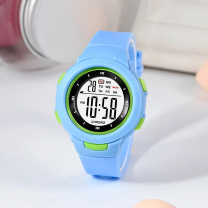 UTHAI CE49 Kids Smart Watch Luminous Waterproof Alarm Student Electronic Gift