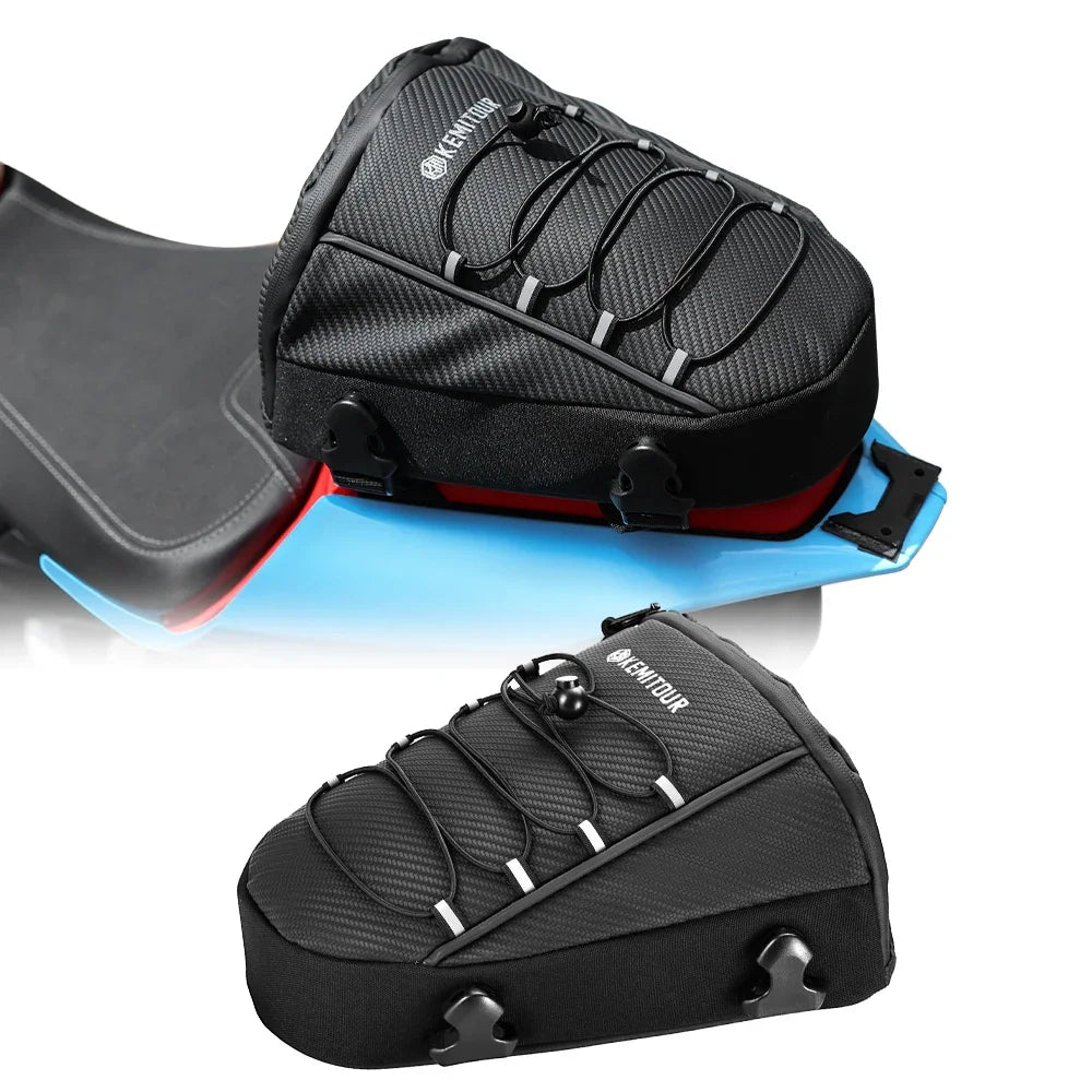 Motorcycle Tail Bag Waterproof Rear Seat Luggage Storage Backpack for Bikes