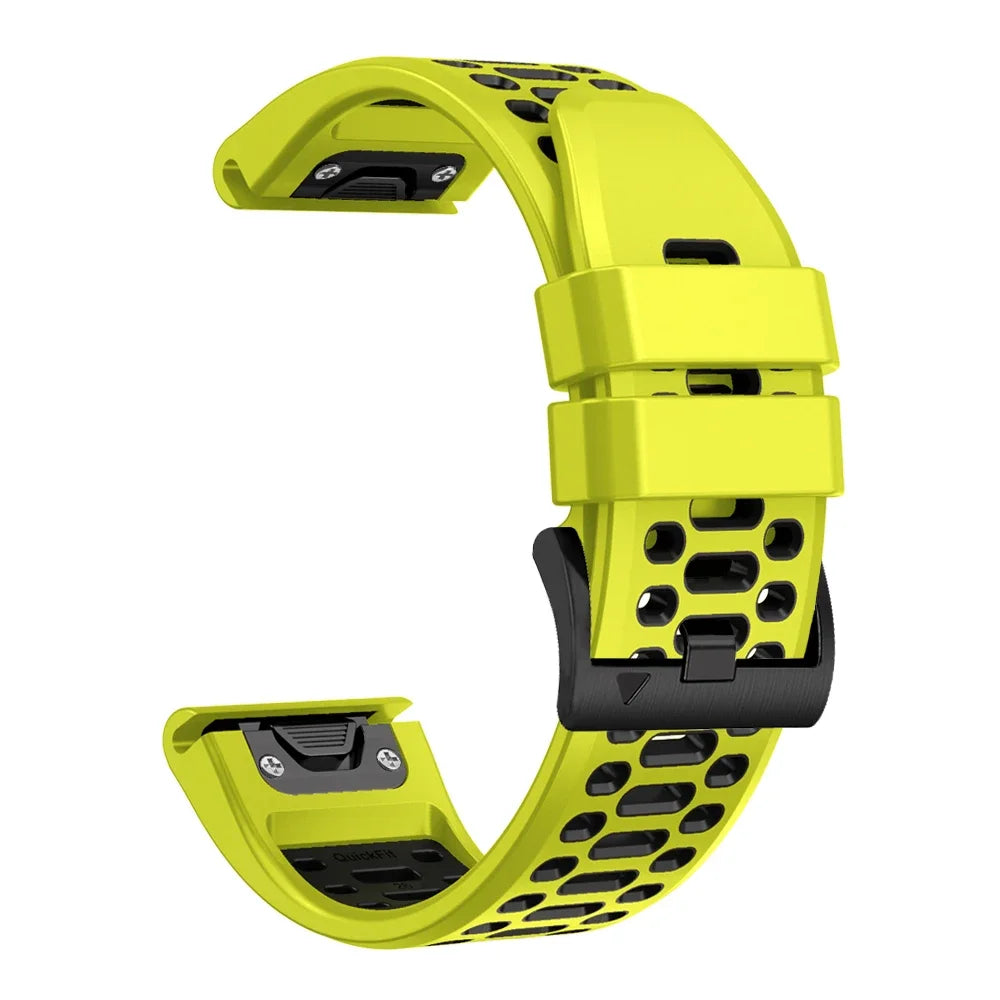 26mm Fit Silicone Strap Band For Garmin Fenix 7X 6X Pro 5X Plus