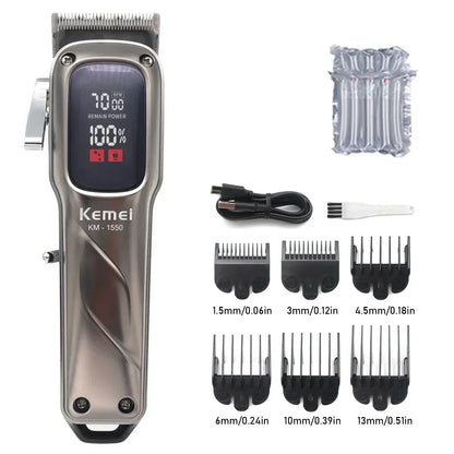 Kemei Hair Clipper Professional Electric Rechargeable Trimmer for Barbers