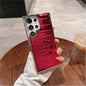 Gradient Crocodile Leather Case for Samsung Galaxy S23-S25 Ultra Plus Hard Cover