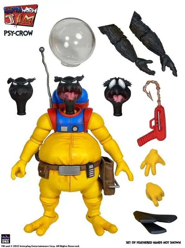 PDNA 1/12 Earthworm Jim Professor Monkey Psy Crow bob the killer Action Figure Collectible Toy Gift-EXPROTAS