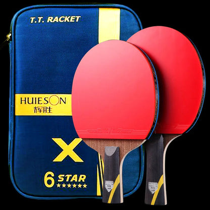 Huieson 5/6 Star Table Tennis Racket Carbon Offensive Ping Pong Racket Paddle with Cover Bag-EXPROTAS