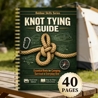 40 Page Illustrated Outdoor Survival Knot Guide for Camping Hiking