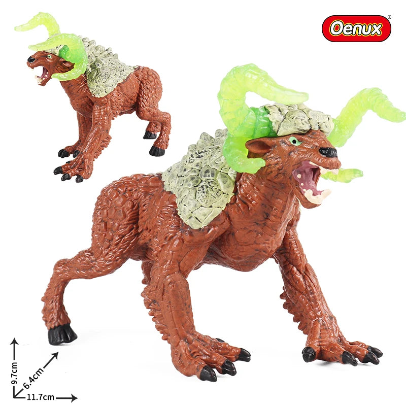 Oenux Fantasy Animal PVC Figure Dragon Dinosaur Golem Turtle Bull Orangutan - EXPROTAS