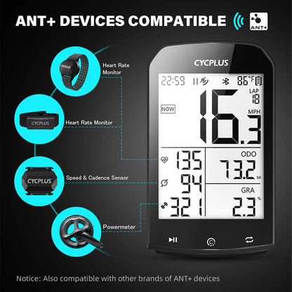 GPS Bike Computer Wireless CYCPLUS M1 Waterproof Speedometer Odometer ANT+ Bluetooth5.0 Cycling Bicycle Accessories-EXPROTAS
