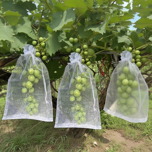 50Pcs Fruit Protection Bags Mesh Netting Insect Bird Garden Covers