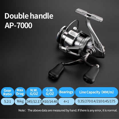 Fishing Reel 16KG Spinning Stella Metal Wheel 2000-7000 for Freshwater Saltwater