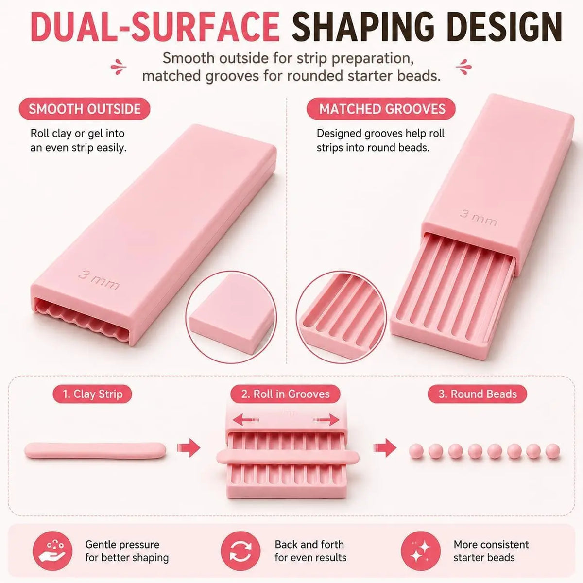3D Print Clay Gel Ball Maker 4PCS Nail Art Bead Roller for Flowers