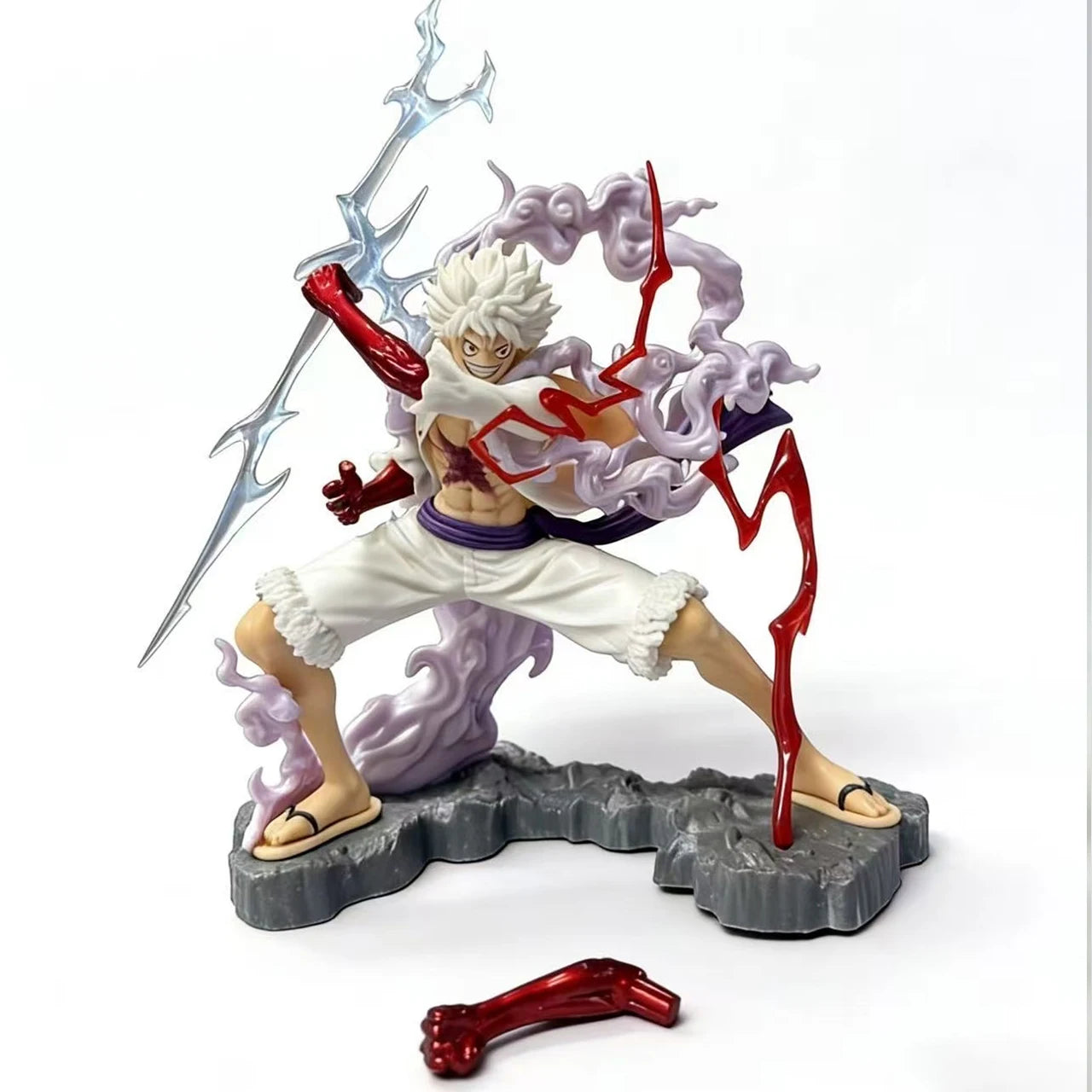 28cm One Piece Luffy Gear 5 Nika Action Figure PVC Collectible Statue