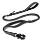 Heavy Duty Reflective Bungee Dog Leash with Car Seatbelt for Large Dogs