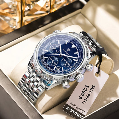 POEDAGAR Luxury Military Watch for Men Waterproof Luminous Date Chronograph Man Watch Sport Quartz Stainless Steel Men's Watches-EXPROTAS