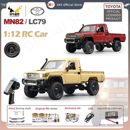 Mn82 Rc Car 1:12 Full Scale 2.4G 4WD 280 Motor Remote Control Off-Road Pickup Truck Model Car for Boys Adult Gifts-EXPROTAS