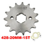 Chain 428# 17mm 20MM 10t 11T 12t 13T 14T 15t 16t 17T 18t 19T Motorcycle Sprocket