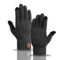 Men's Warm Wool Knitted Gloves Winter Touchscreen Thick Cold Proof Mittens