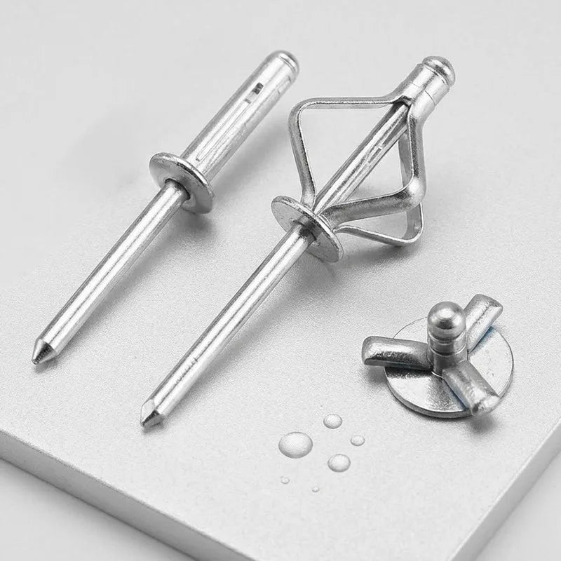 50/500x Chassis Cabinet Sheet Blind Pop Rivets Aluminium Large Head Fasteners