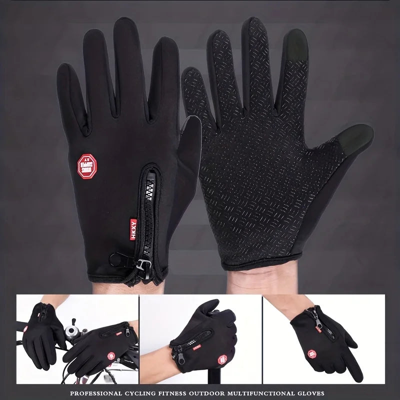 Winter Gloves Men Women Warm Windproof Thermal Touchscreen Cycling Outdoor