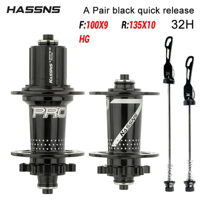 HASSNS PRO7 Hub HG XD MS 32H J-Bend 4 Bearing Freehub for Shimano 8-12 Speed