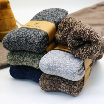 3 Pairs Merino Wool Socks Mens Thick Thermal Hiking Work Boot Winter