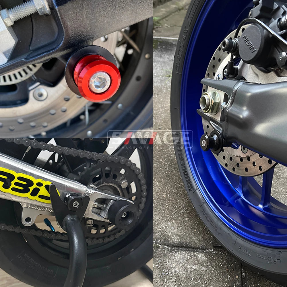 For Yamaha MT-09 MT-10 Tracer 900 XSR900 Swingarm Spools Slider M6 Stand Screws
