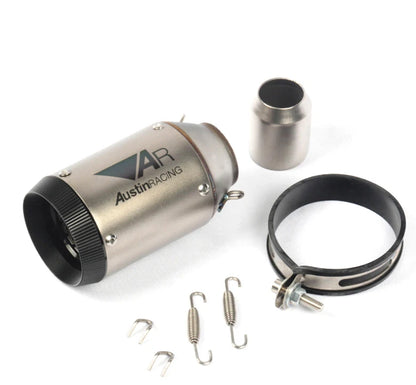 51mm Universal Slip On Motorcycle GP Exhaust CNC Carbon Fiber Escape Muffler For Kawasaki Z900 FZ6 RC390 S1000XR-EXPROTAS