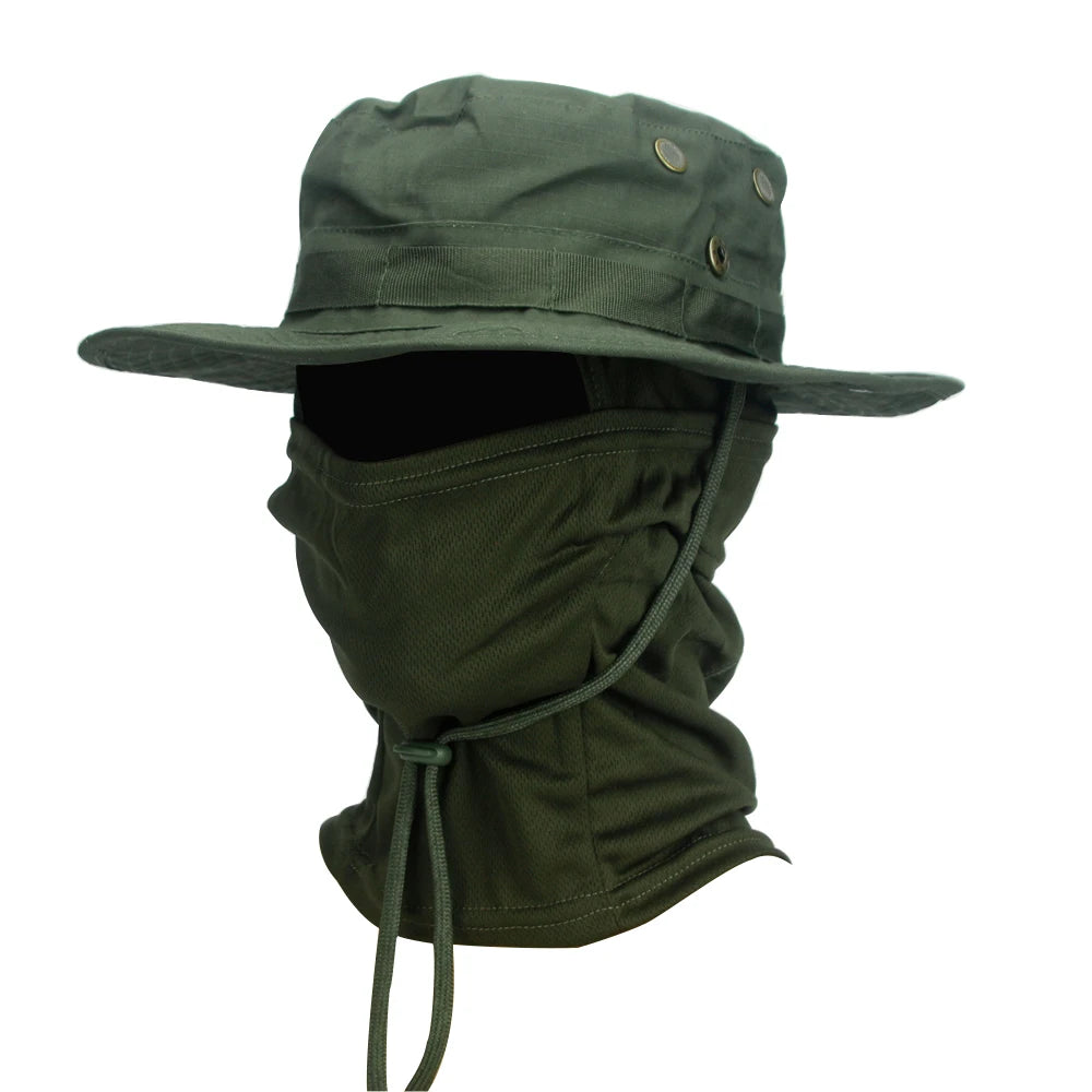 2Pcs Fishing Hat Sun Wide Brim UV Protection Outdoor Cap with Neck Flap