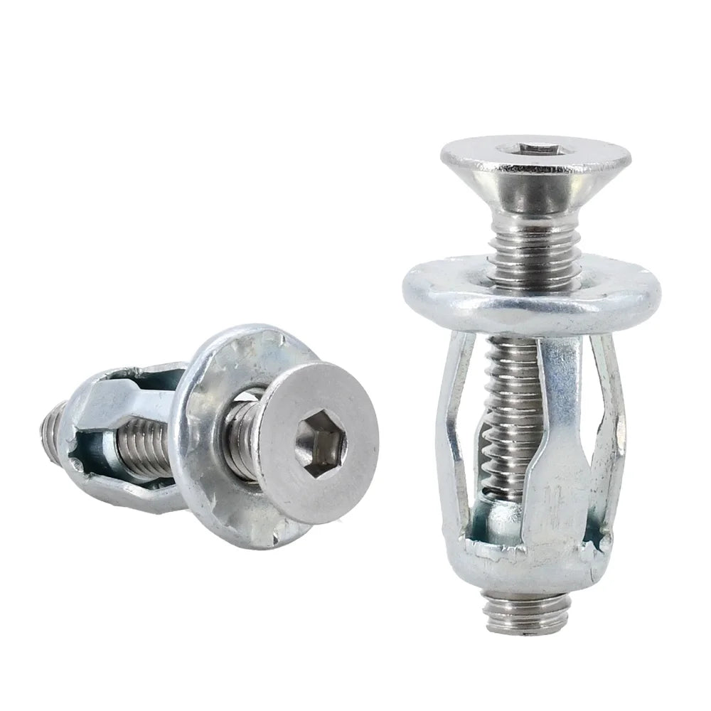 M4 M5 M6 Petal Shape Expansion Rivet Nuts Metal Jack Nut Screw Kit 30Pcs