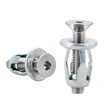 M4 M5 M6 Petal Shape Expansion Rivet Nuts Metal Jack Nut Screw Kit 30Pcs