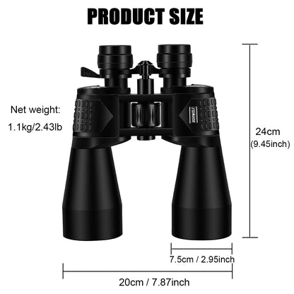 HD Light Binoculars 15-450X60 Night Vision Zoom for Hunting Bird Watching