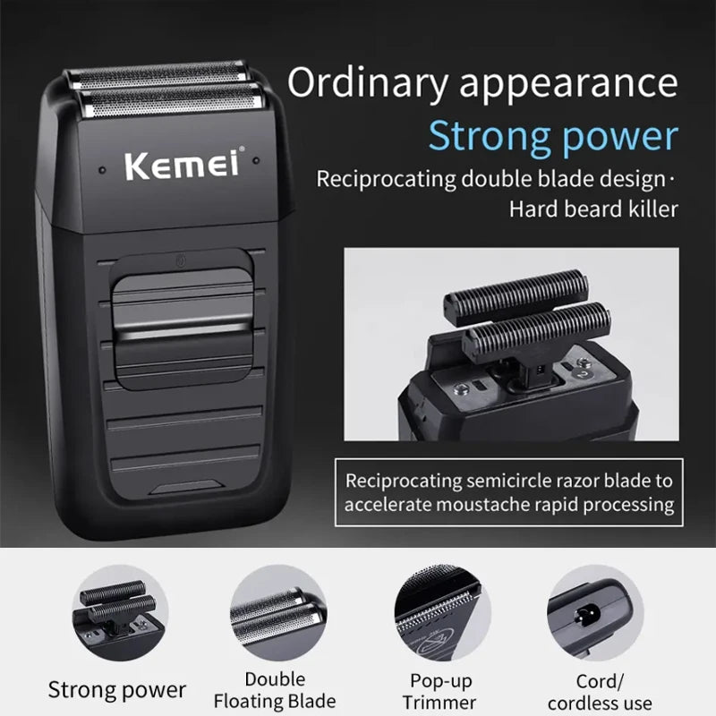 Kemei Hair Clipper Professional Cordless Trimmer Electric Shaver Beard Machine