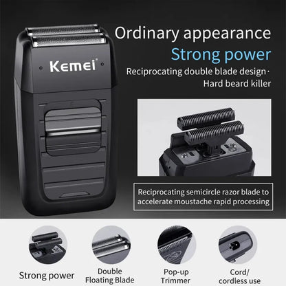 Kemei Hair Clipper Professional Cordless Trimmer Electric Shaver Beard Machine