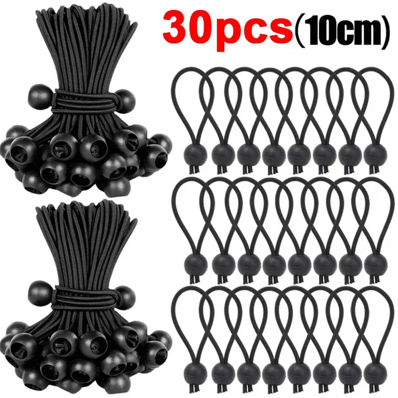 Elastic Bungee Ball Ties Heavy Duty Tarp Tie Down for Tent Awning Cargo